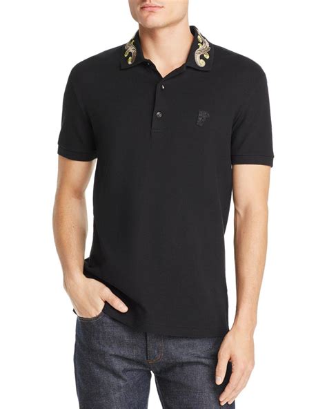 versace jeans polo shirt black|Versace polo shirts for men.